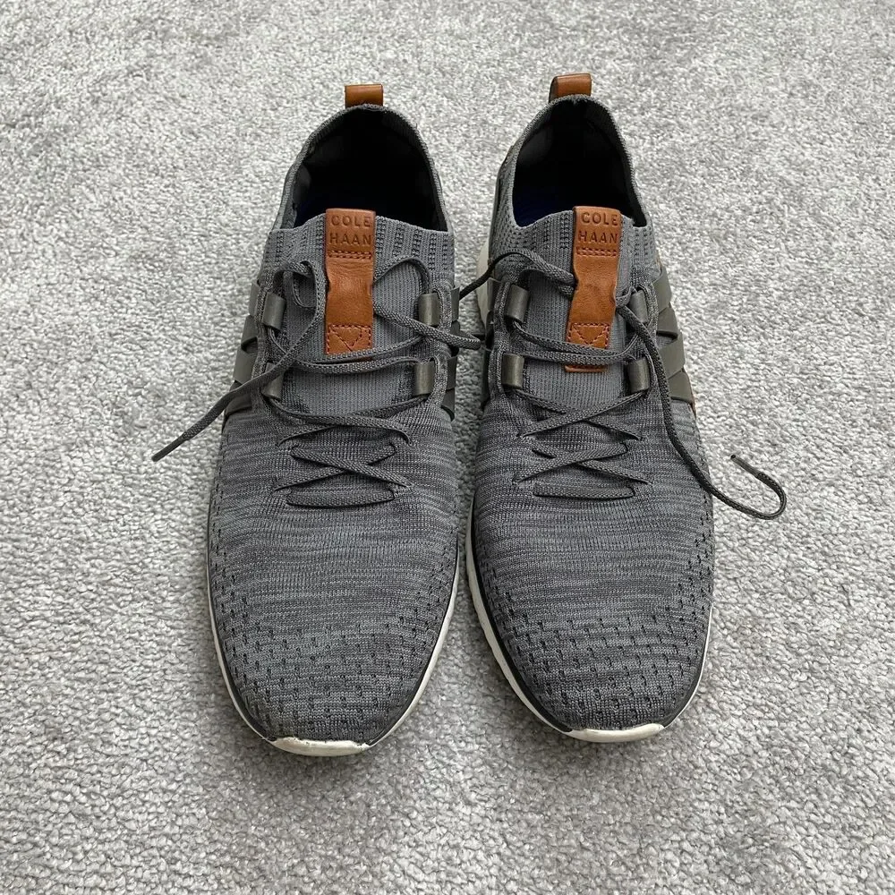 Cole Haan x Grand.Os Woven Grand Motion Sneaker Shoes Mens 12M Gray Knit Leather